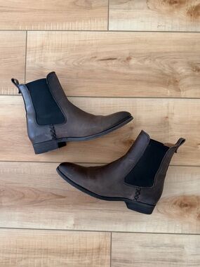 Frye Brown Leather Chelsea Boots